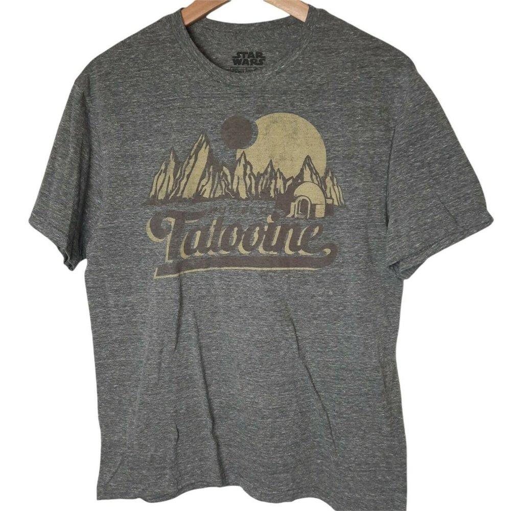 Star Wars Welcome To Tatooine Mens Size Medium Gray T-Shirt Mad Engine